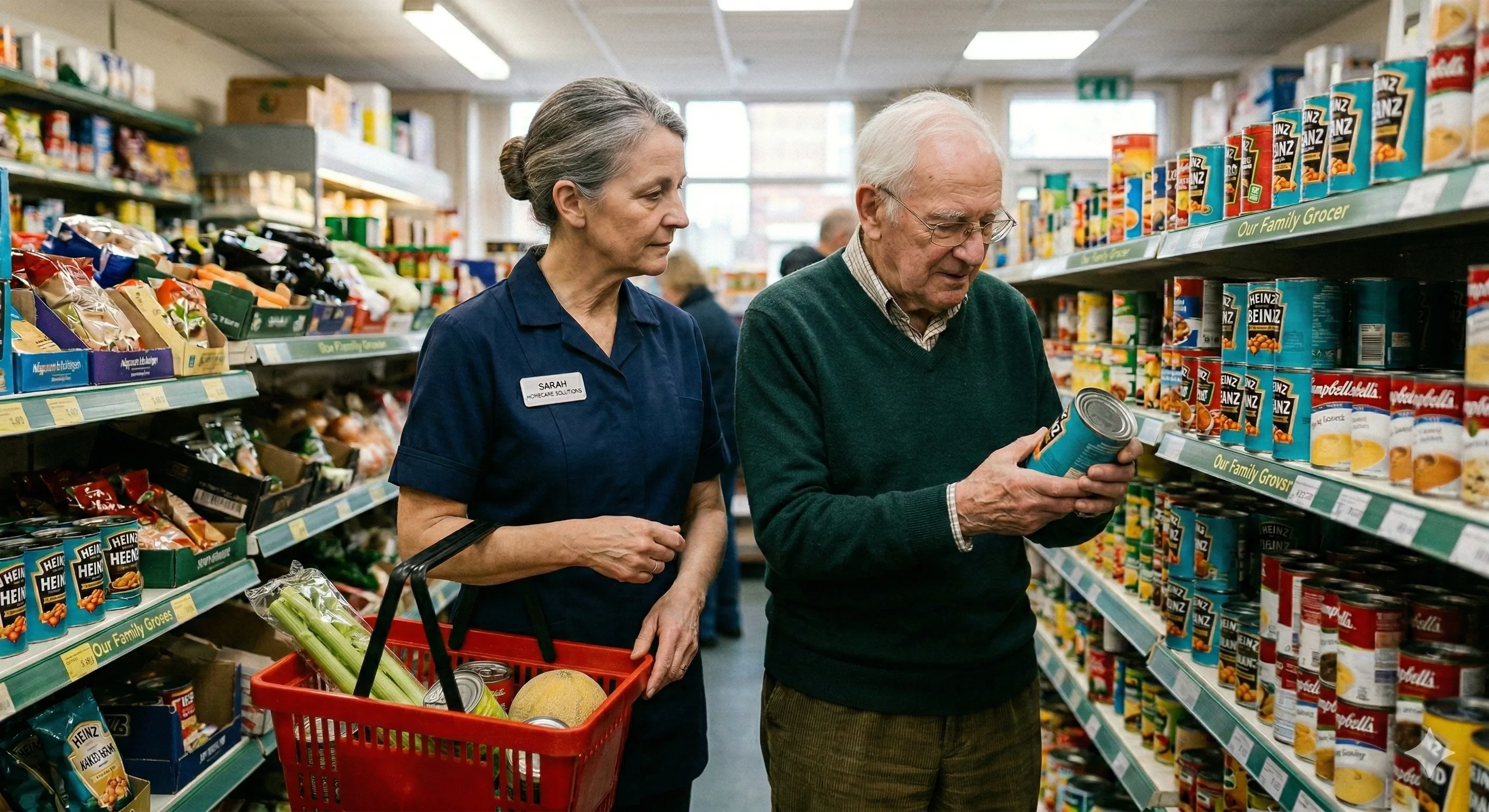 Aide aux courses et accompagnement à l'extérieur